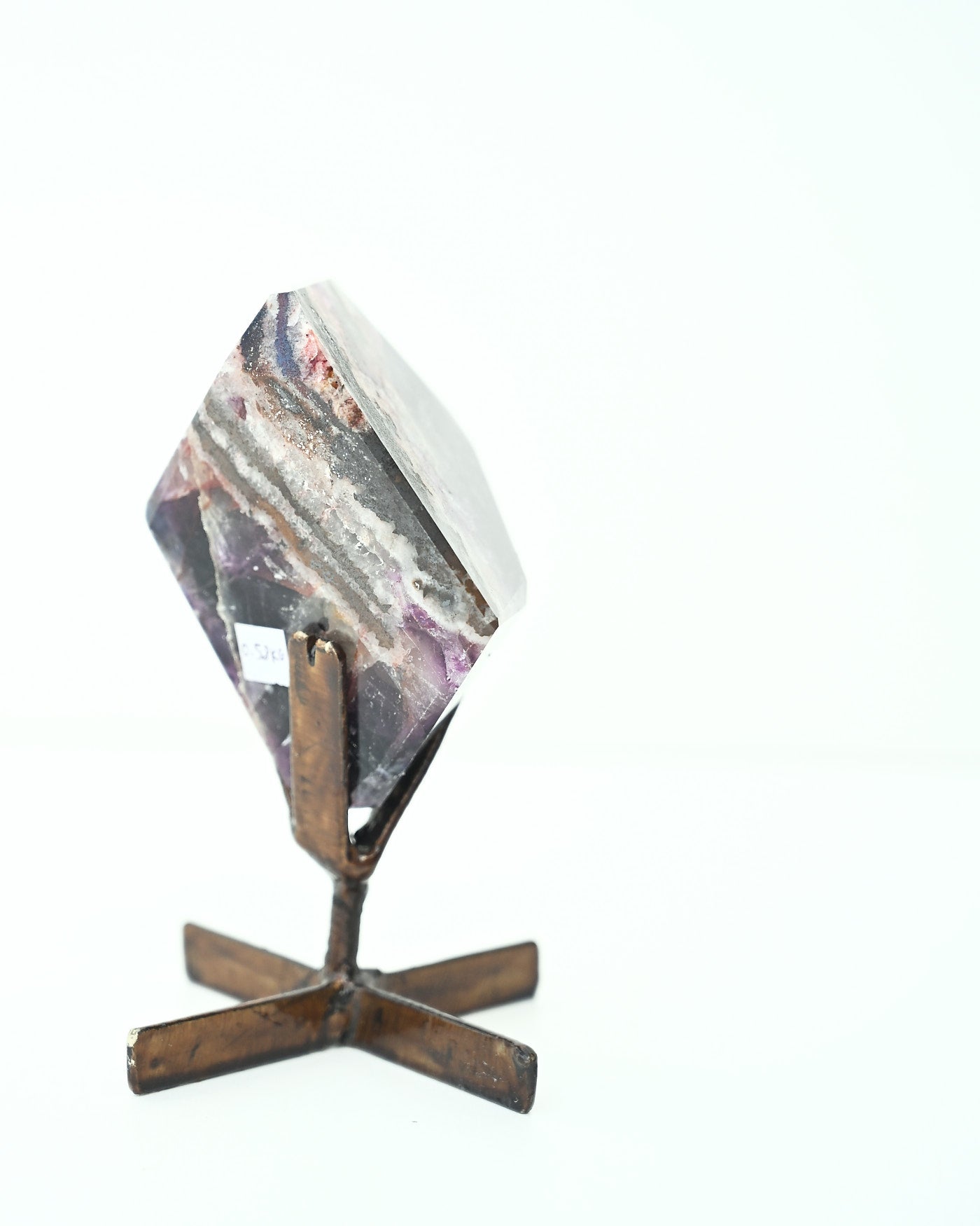 Banded Purple Fluorite on Stand 580g