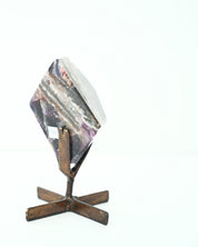 Banded Purple Fluorite on Stand 580g