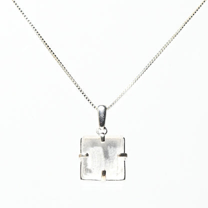 Clear Quartz Square Pendant Necklace