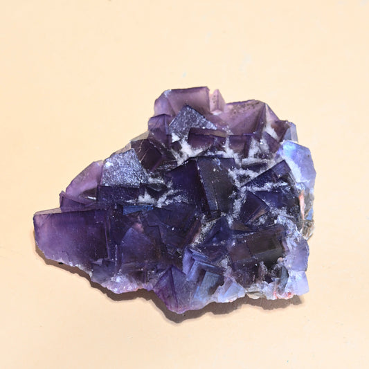 Purple Cubic Fluorite 4 Inch