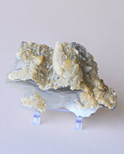 Fluorite with Calcite — Afghanistan — 380g - rainbow fluorite crystal styled in home