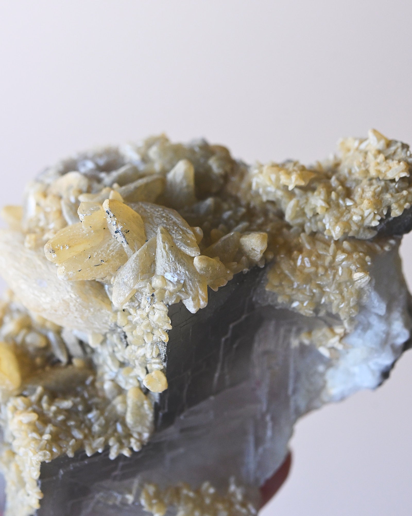 Fluorite with Calcite — Afghanistan — 380g - rainbow fluorite crystal view 13
