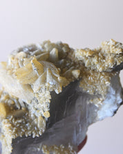 Fluorite with Calcite — Afghanistan — 380g - rainbow fluorite crystal view 13