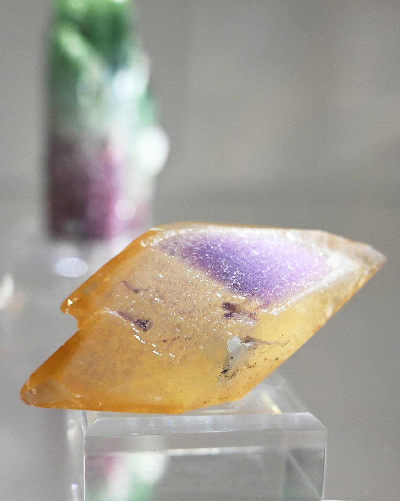 Fluorite on Calcite – Elmwood Mine, Tennessee