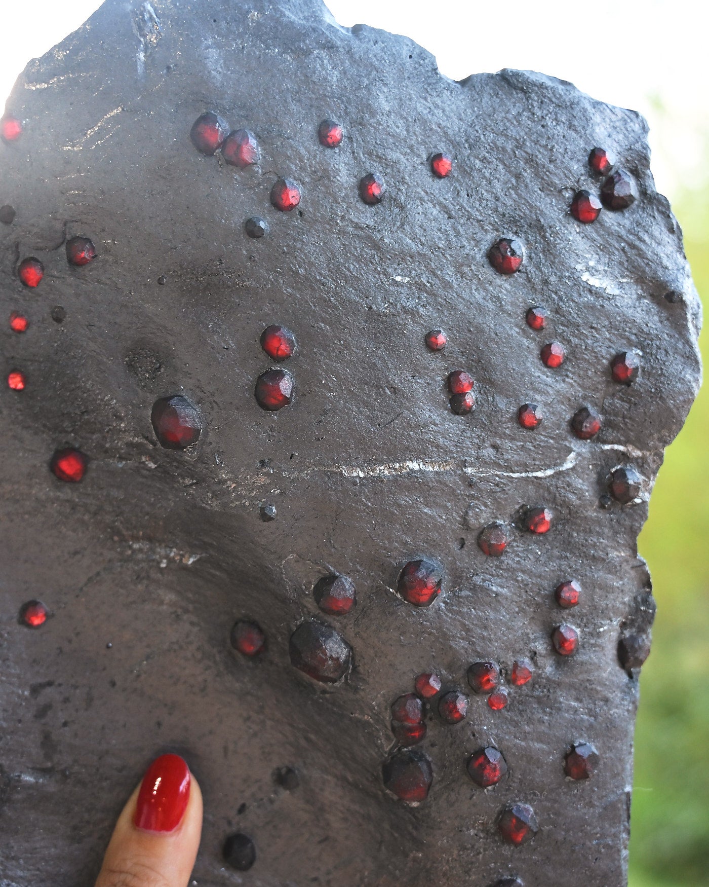 Garnet in Graphite Red Embers Mine Massachusetts 1.48 lb