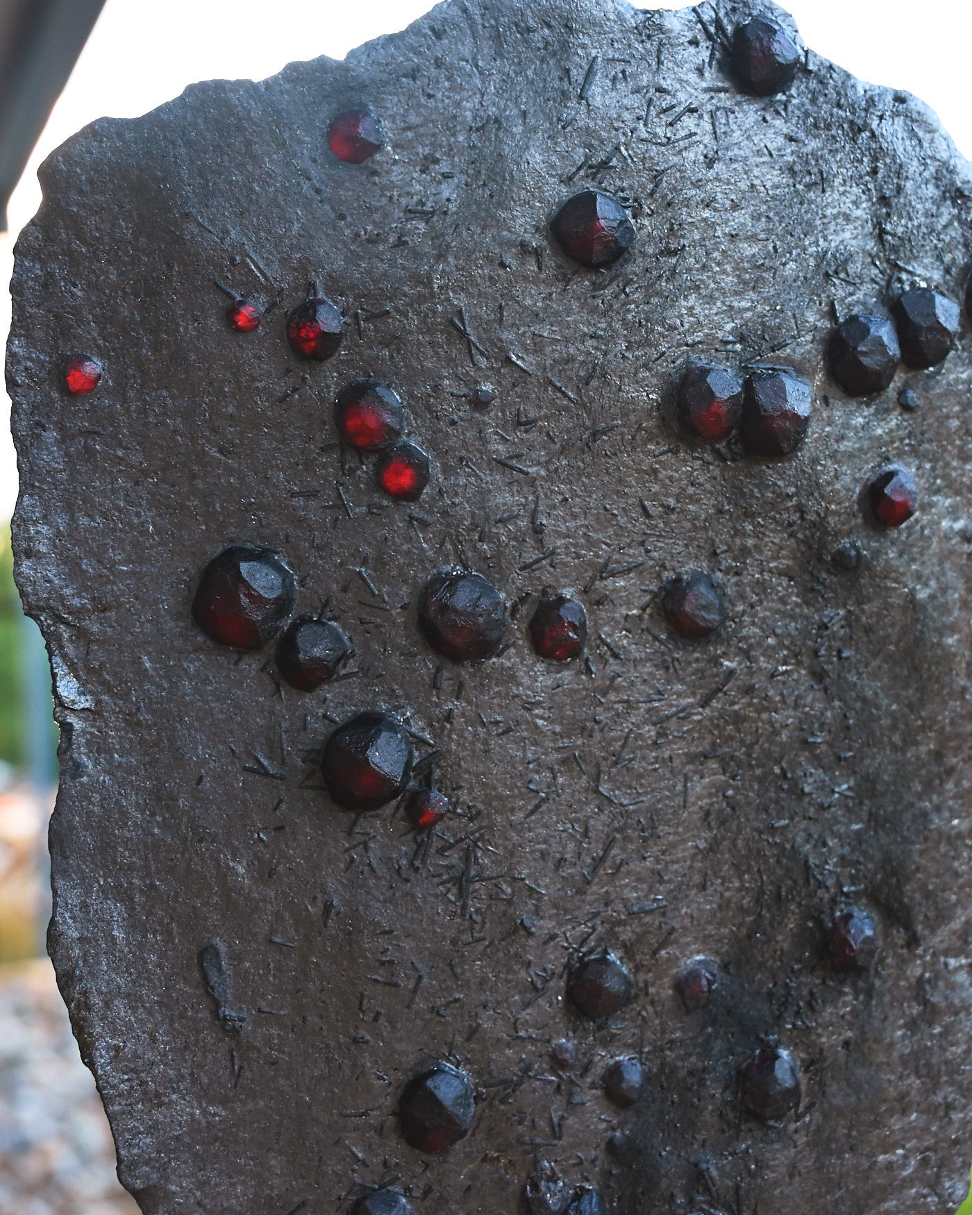 Garnet in Graphite Red Embers Mine Massachusetts 1.94 lb