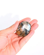 Golden Healer Quartz with Pyrite Palm Stone
