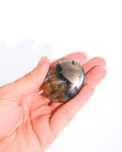 Golden Healer Quartz with Pyrite Palm Stone