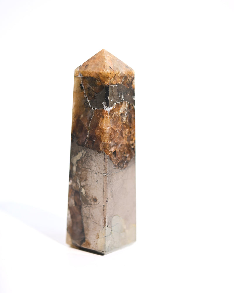 Golden Healer Quartz Tower with Pyrite