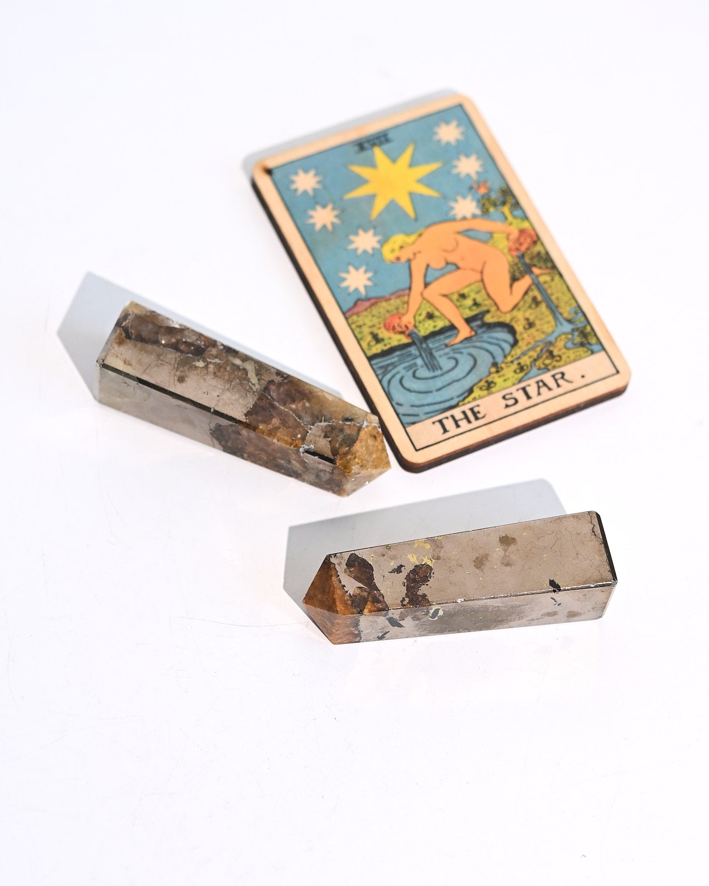 Golden Healer Quartz Towers hand scale
