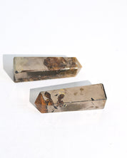Golden Healer Quartz Towers styled with tarot