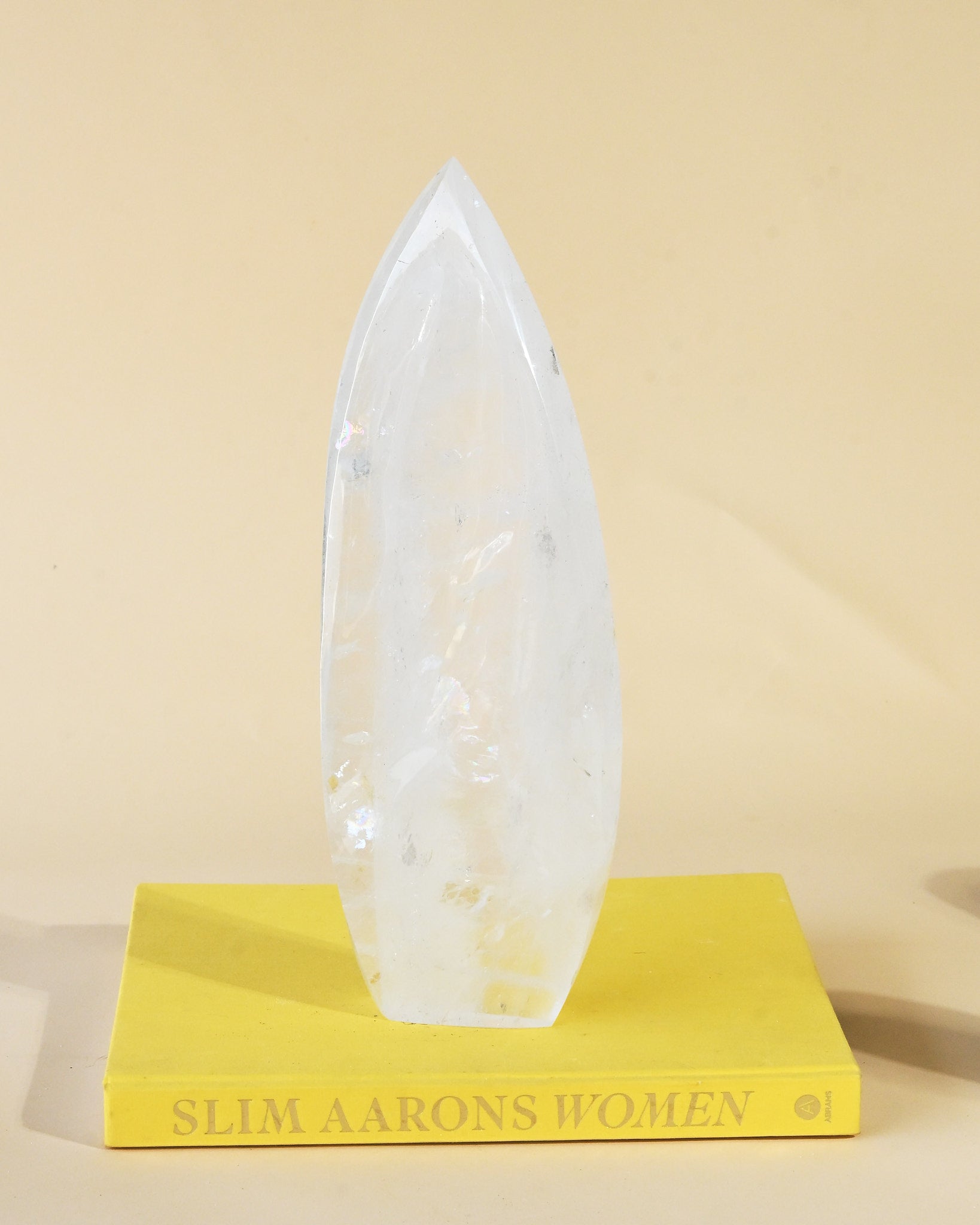 Large Clear Quartz Flame – Brazil 8.8lbs - clear quartz crystal in natural light