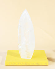 Large Clear Quartz Flame – Brazil 8.8lbs - clear quartz crystal scale view