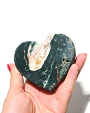 Green Jasper Heart