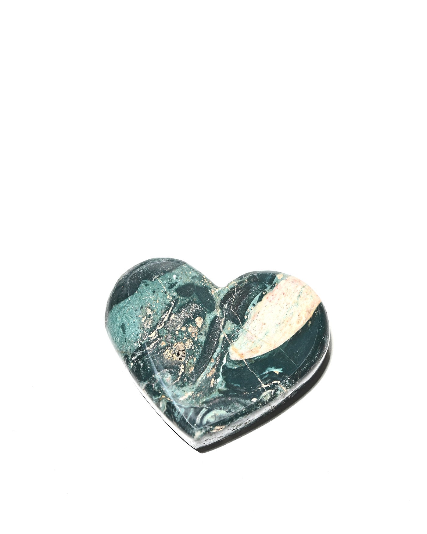 Green Jasper Heart