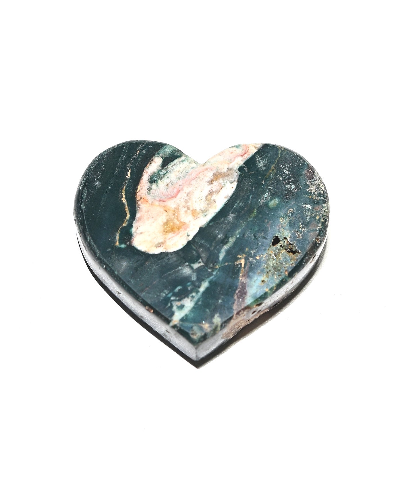 Green Jasper Heart