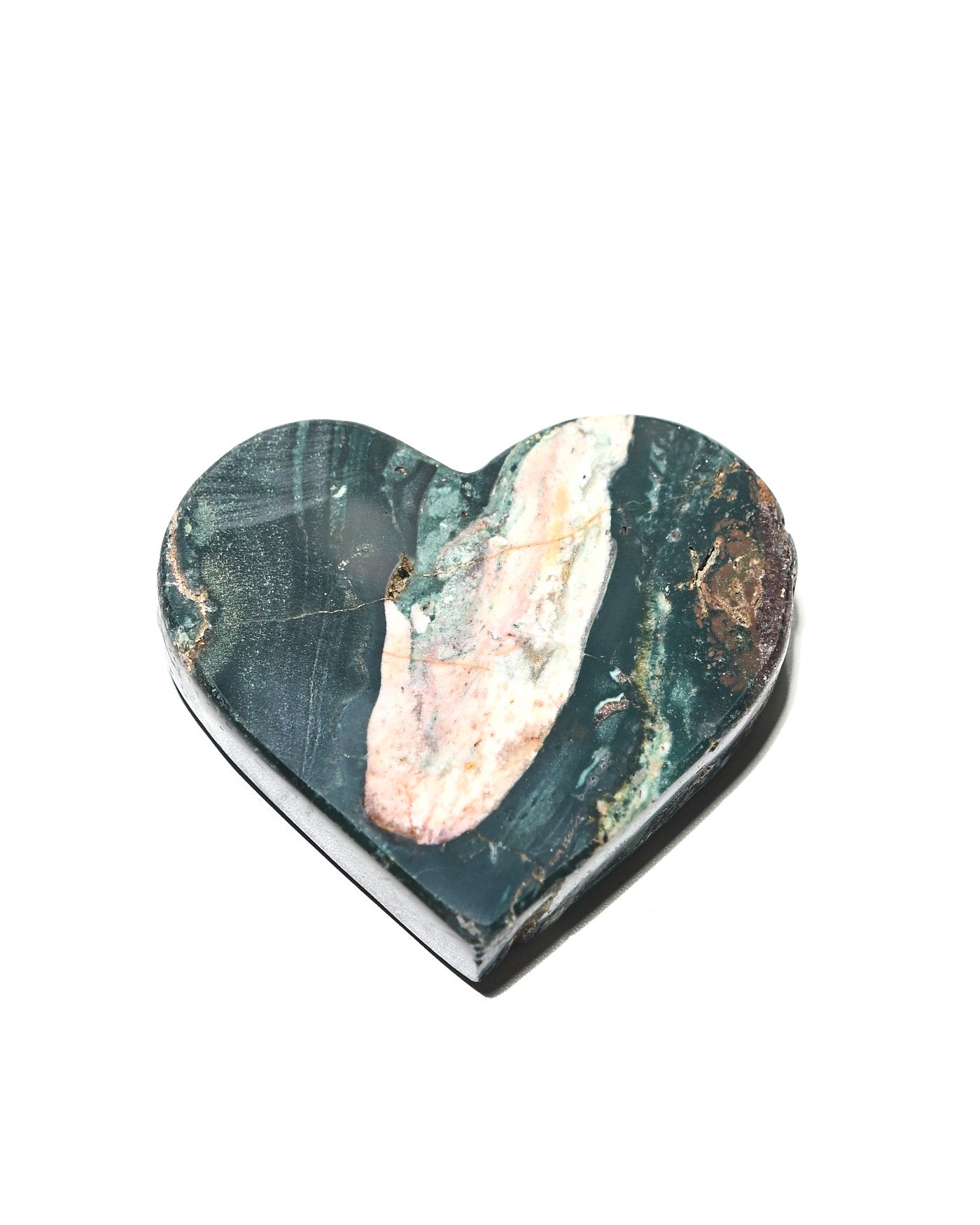Green Jasper Heart