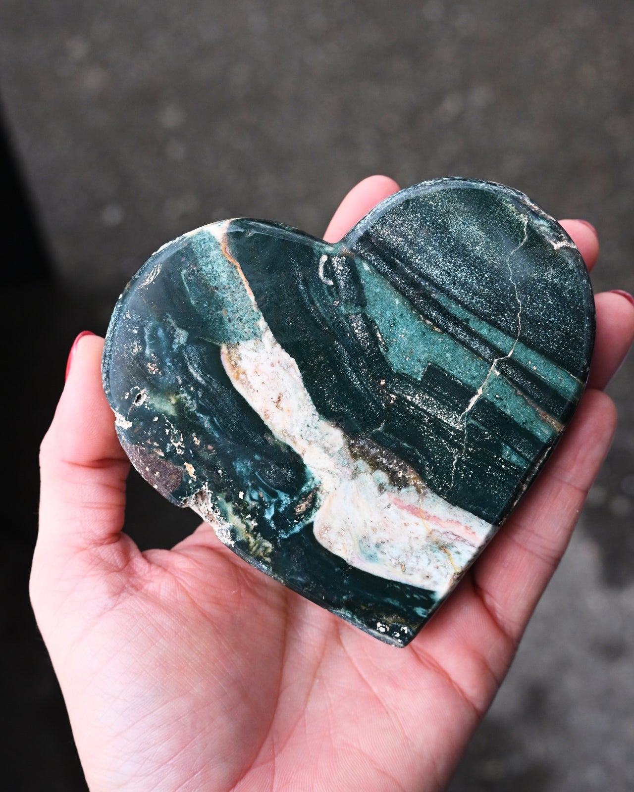 Green Jasper Heart – Brazil