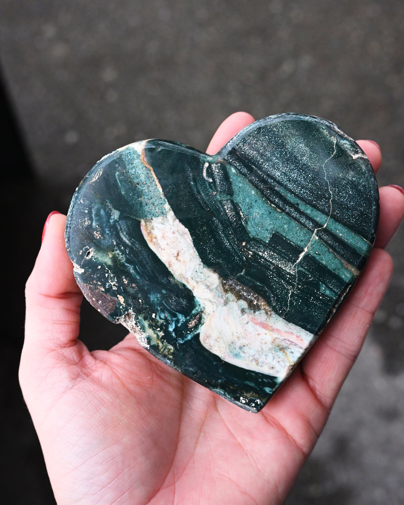Green Jasper Heart – Brazil