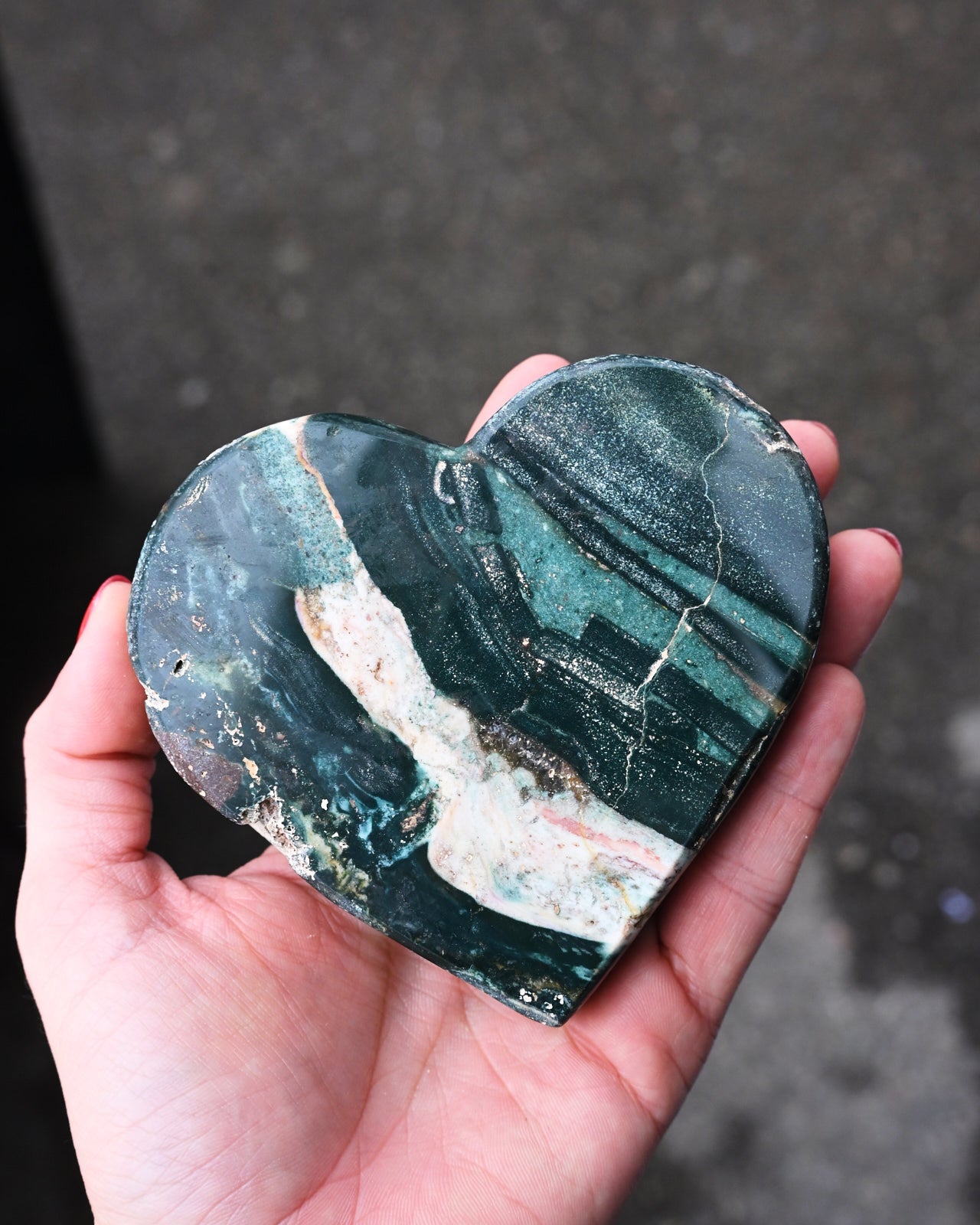 Green Jasper Heart – Brazil