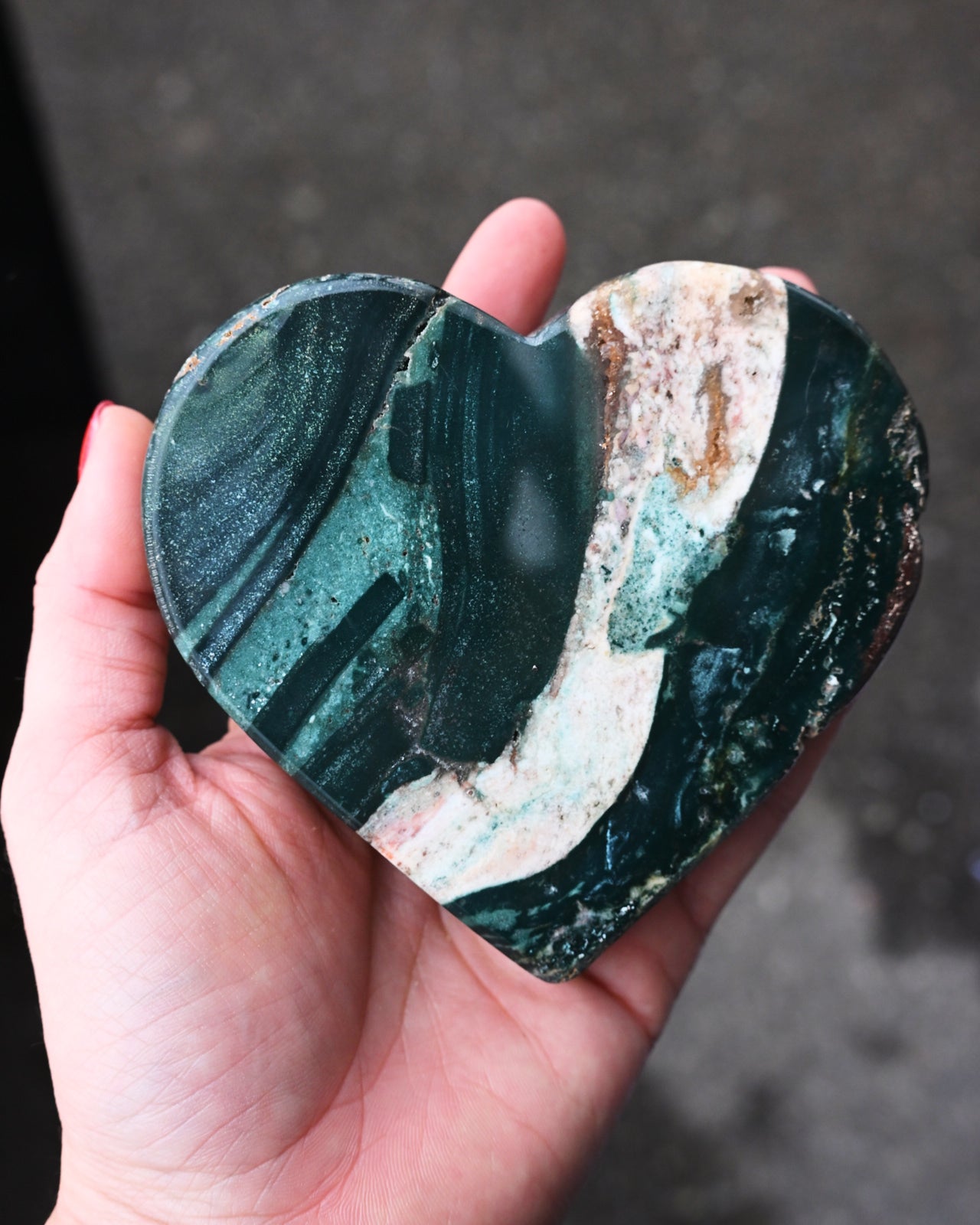 Green Jasper Heart – Brazil
