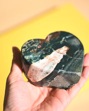 Green Jasper Heart