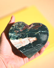 Green Jasper Heart