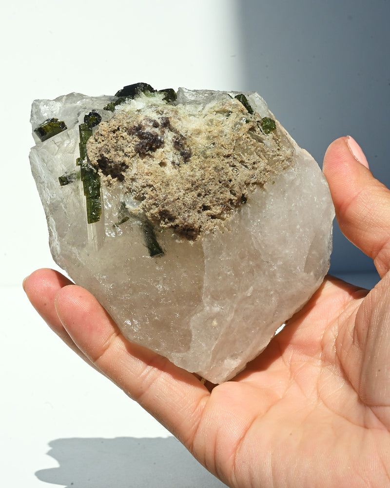 Green Tourmaline Quartz 410g