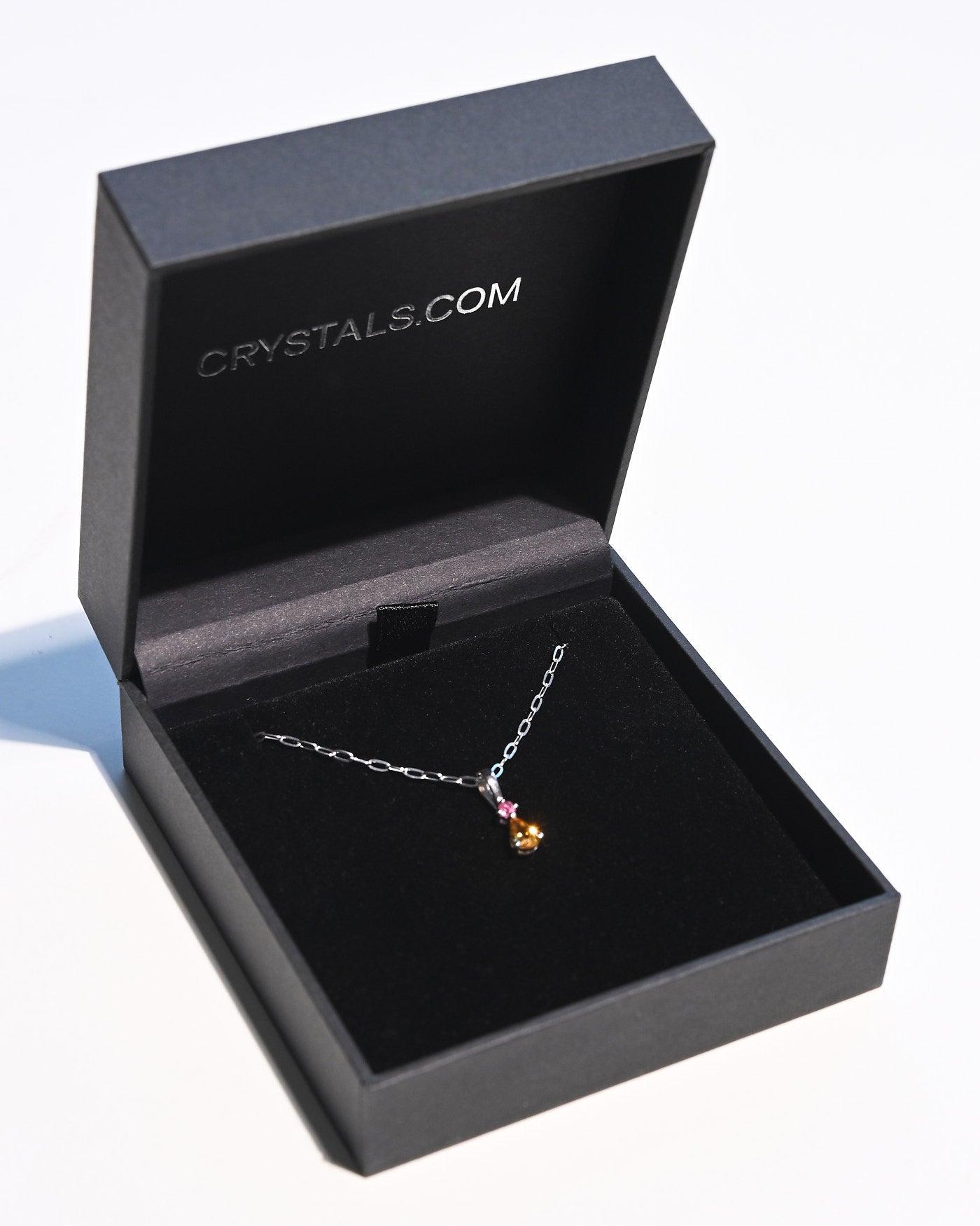 Two-stone tourmaline necklace styled