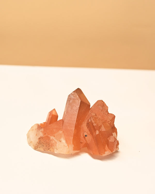 Fire Hematite Quartz Cluster 4inch