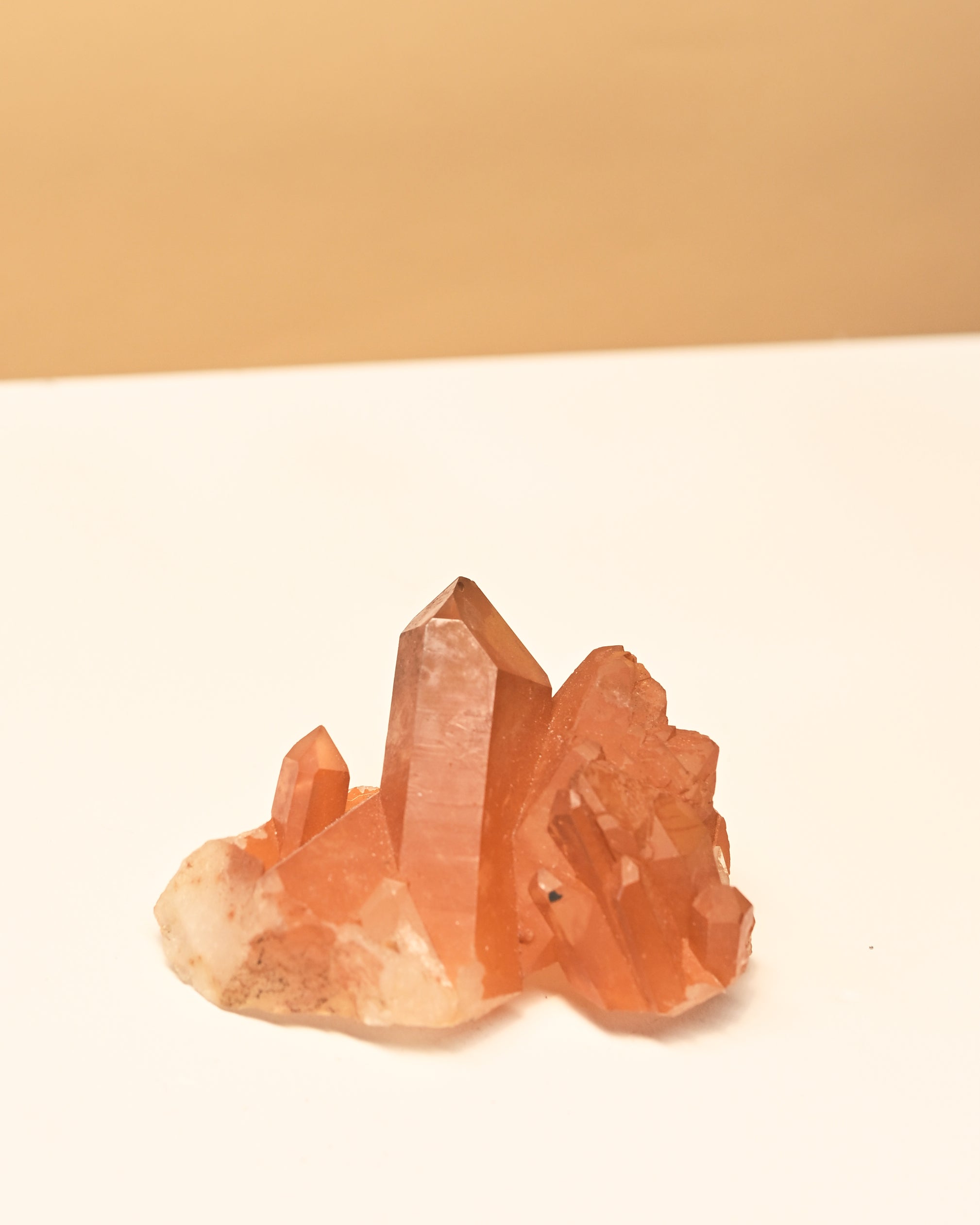 Fire Hematite Quartz Cluster 4inch