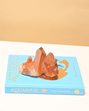 Fire Hematite Quartz Cluster 4inch