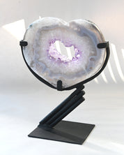Amethyst Crystal Geode Heart on Stand 2.8lbs