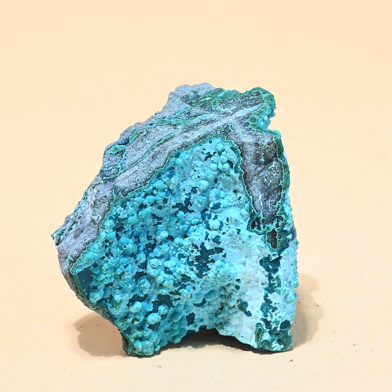 Hemimorphite crystal — Blue, green, white specimen, Orthorhombic crystal system