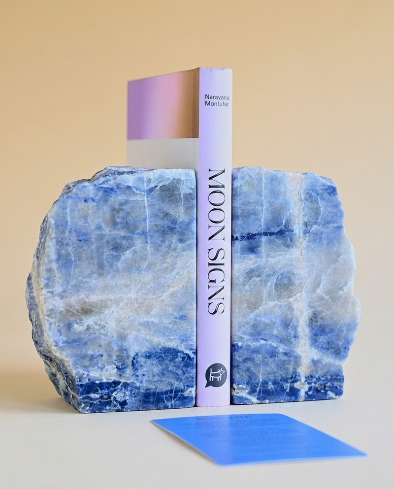 Sodalite Bookends — Natural Brazilian Crystal Pair