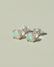 Sterling Silver Opal Earrings