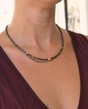 Empath Protection Necklace - Citrine, Howlite + Hematite