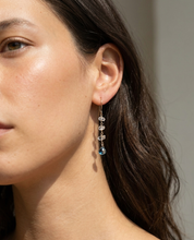 Herkimer Diamond Blue Topaz Drop Earrings Gold Vermeil - Image 2 - Crystals.com