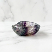 Rainbow Fluorite Bowl - natural rainbow fluorite crystal dish