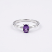 Amethyst Ring sterling silver