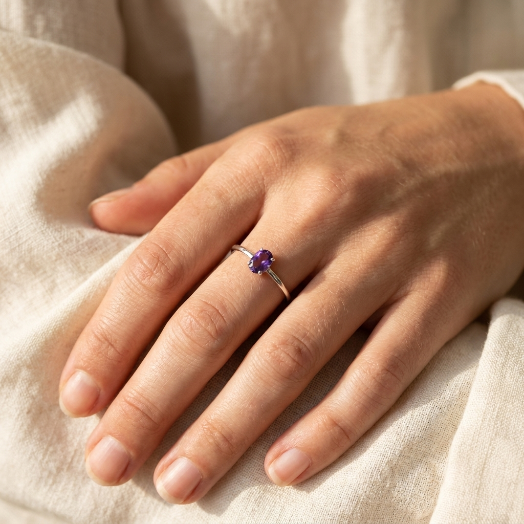 Amethyst Ring on hand