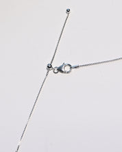 Sterling silver adjustable box chain detail — box chain option