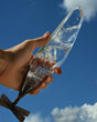 Wavy Clear Quartz Wand on Stand 421g