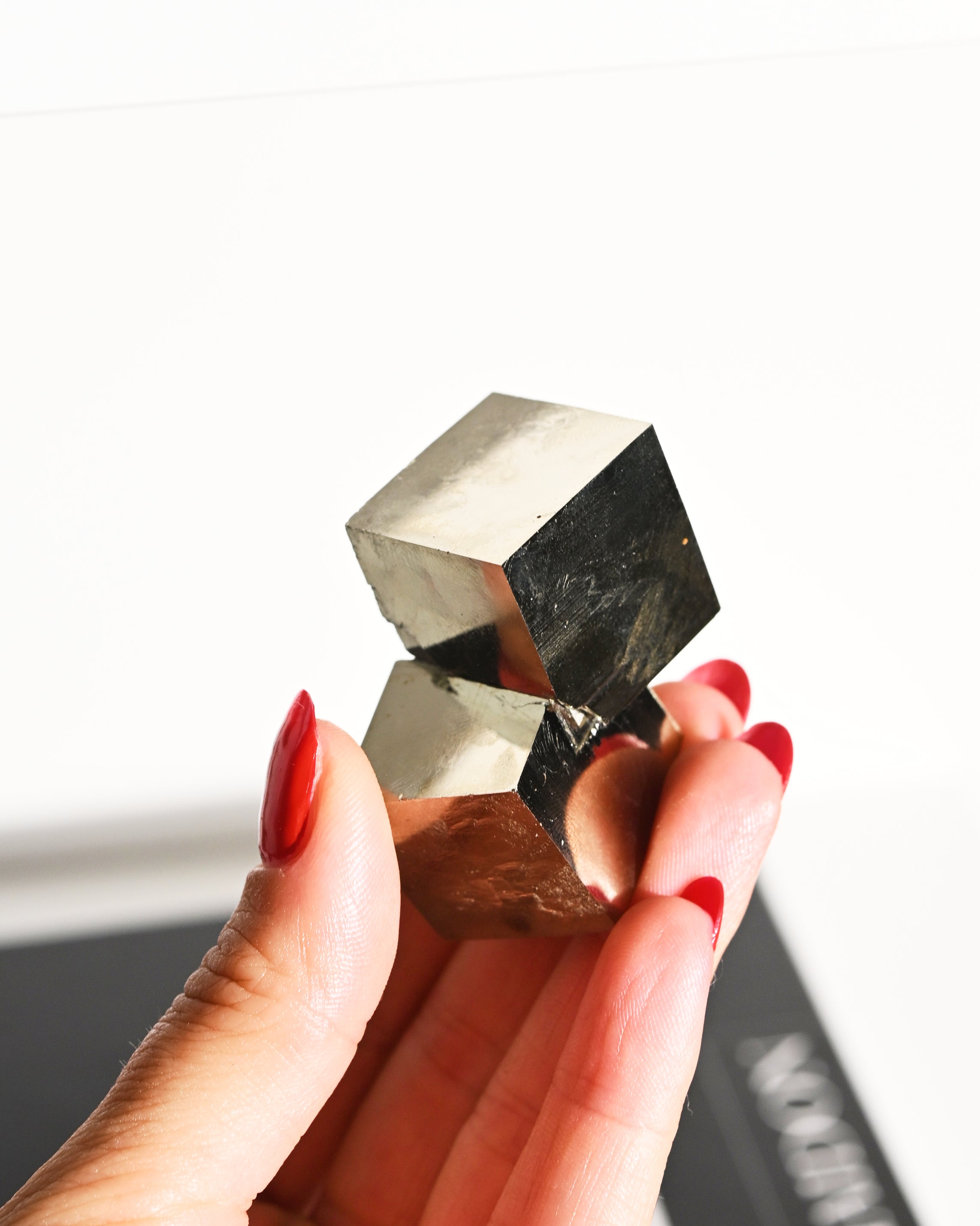 Pyrite interlocking crystal CRYSTALS.COM