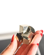 Pyrite Cluster Interlocking Cubes