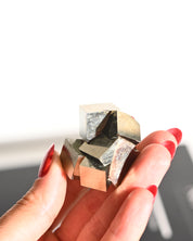 Pyrite Cluster Interlocking Cubes