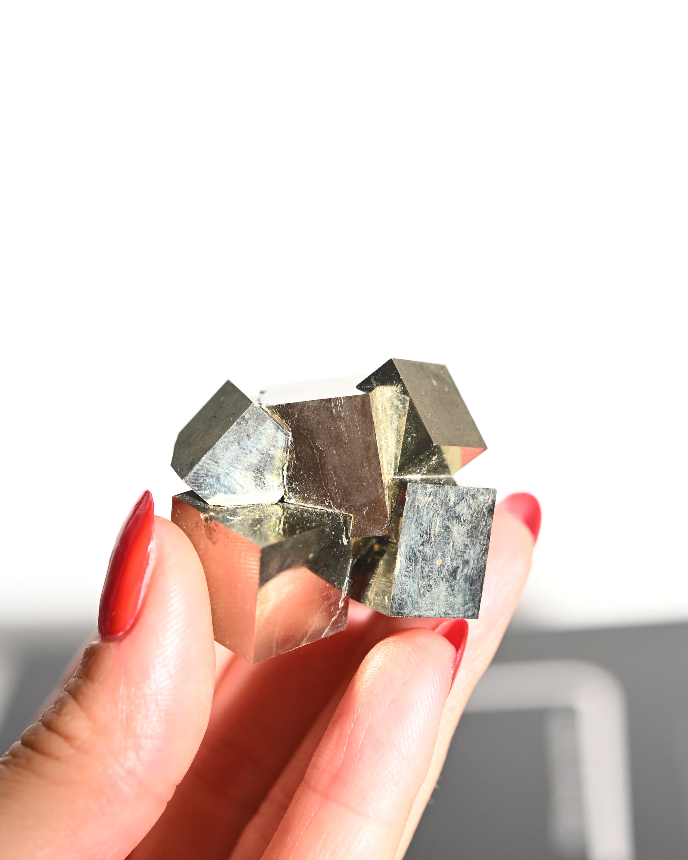 Pyrite Cluster Interlocking Cubes