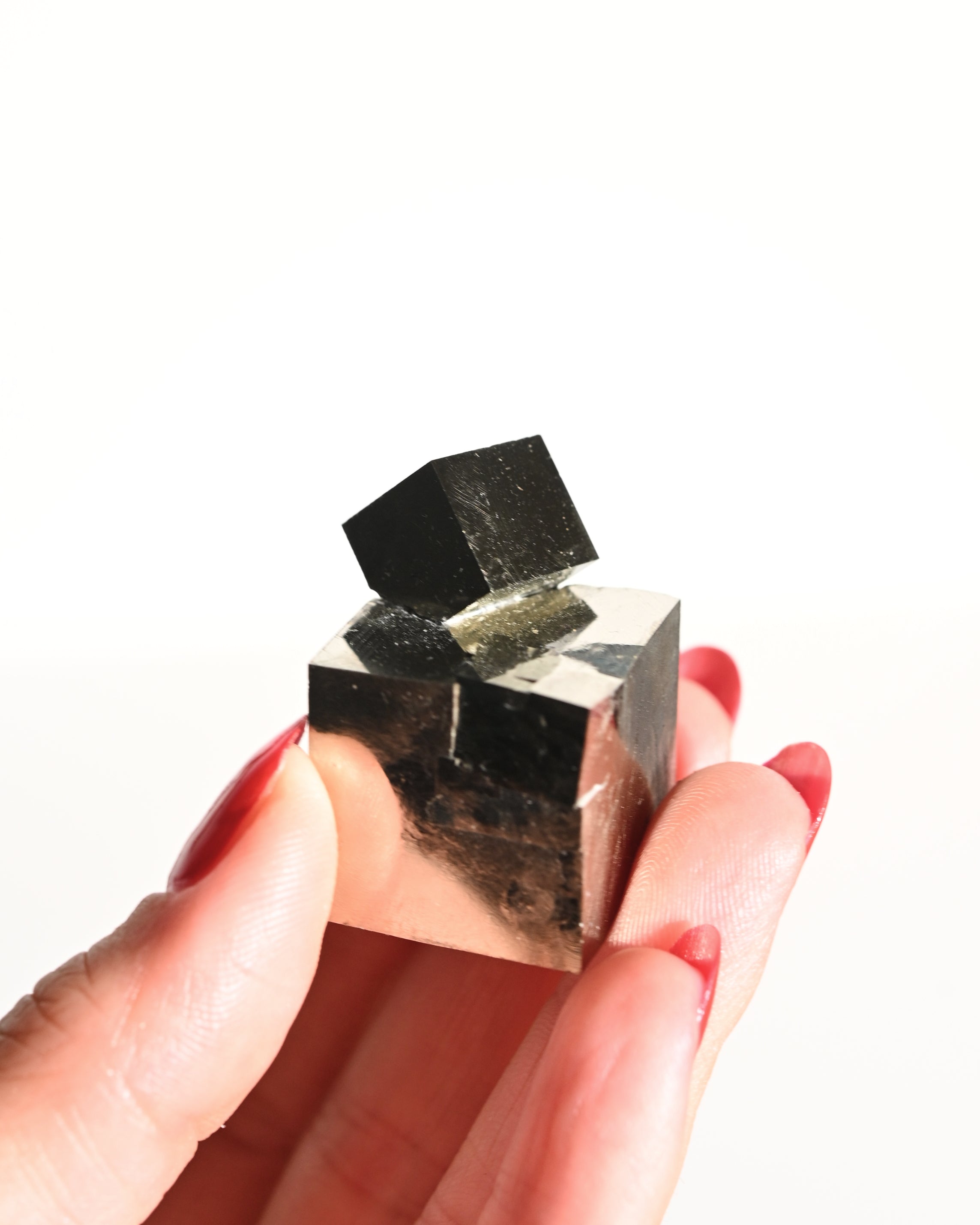 Pyrite interlocking crystal CRYSTALS.COM