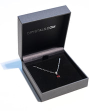 Garnet pendant on sterling silver paperclip chain