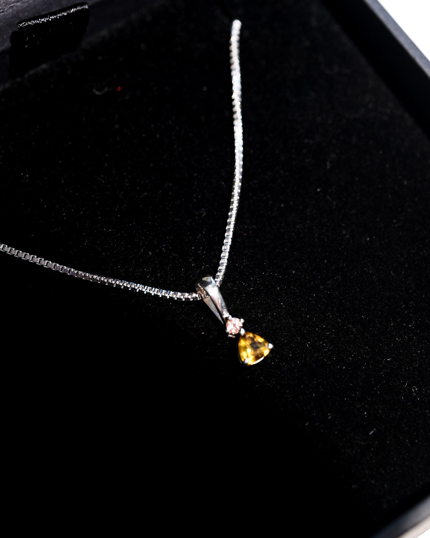 October birthstone tourmaline layering necklace, 925 sterling silver